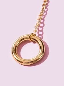 圓環吊墜Y字項鍊