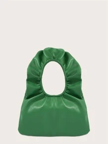 Minimalist Ruched Bag - Green - View 1