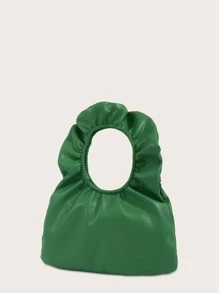 Minimalist Ruched Bag - Green - View 5