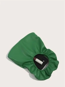 Minimalist Ruched Bag - Green - View 4