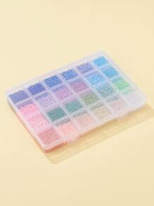 1box DIY Stretch Jewelry Making Kits include Glass Seed Beads Metal Findings Stainless Steel Scissors Elastic Crystal Thread Steel Beading Needles Mixed Color Bead DIY Jewelry Accessory Set - Multicolor - View 5