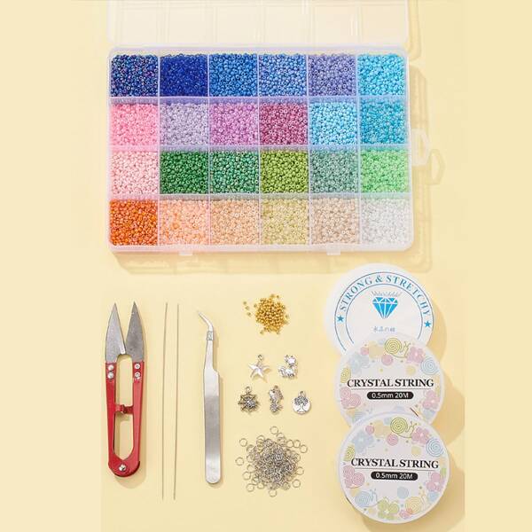 

1box Bead DIY Jewelry Accessory Set, Multicolor