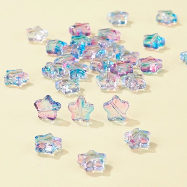 

1pack Star Shaped Bead, Multicolor