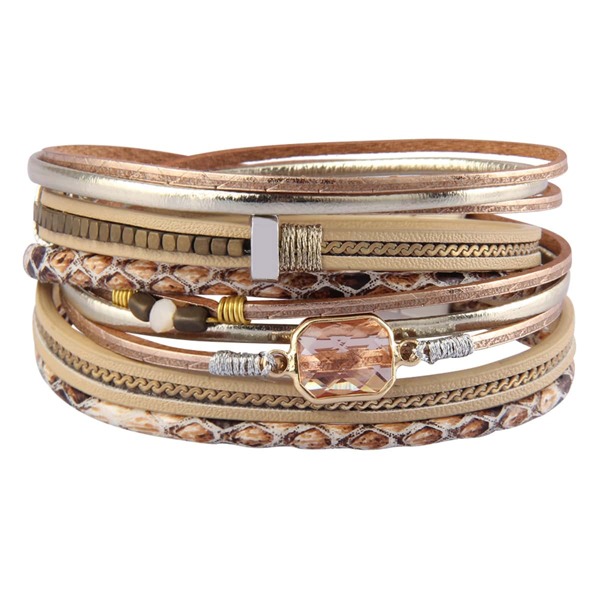 

Magnetic Geometric Decor Bracelet, Multicolor