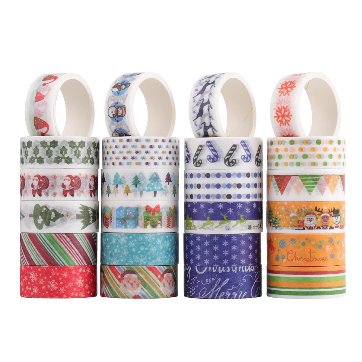 

24pcs Christmas Print Washi Tape, Multicolor