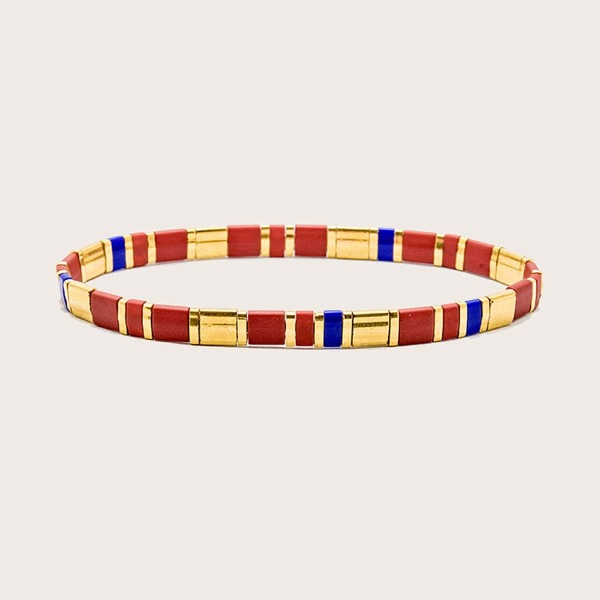 

Geometric Beaded Bracelet, Multicolor