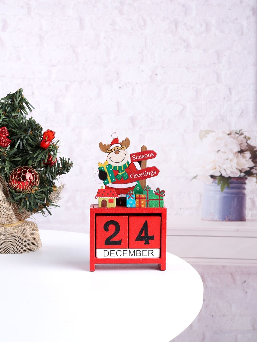 1pc Christmas Calendar Art Decoration - Multicolor - View 1