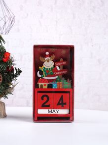 1pc Christmas Calendar Art Decoration - Multicolor - View 2