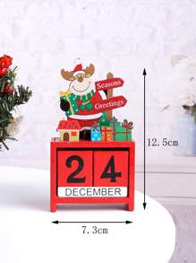 1pc Christmas Calendar Art Decoration - Multicolor - View 3