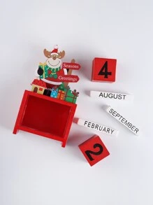 1pc Christmas Calendar Art Decoration - Multicolor - View 4