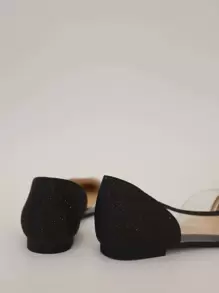 Fall/Winter New Transparent Pointed Toe Casual Slip-On Flat Loafers, Comfortable Women Shoes - Black - View 7