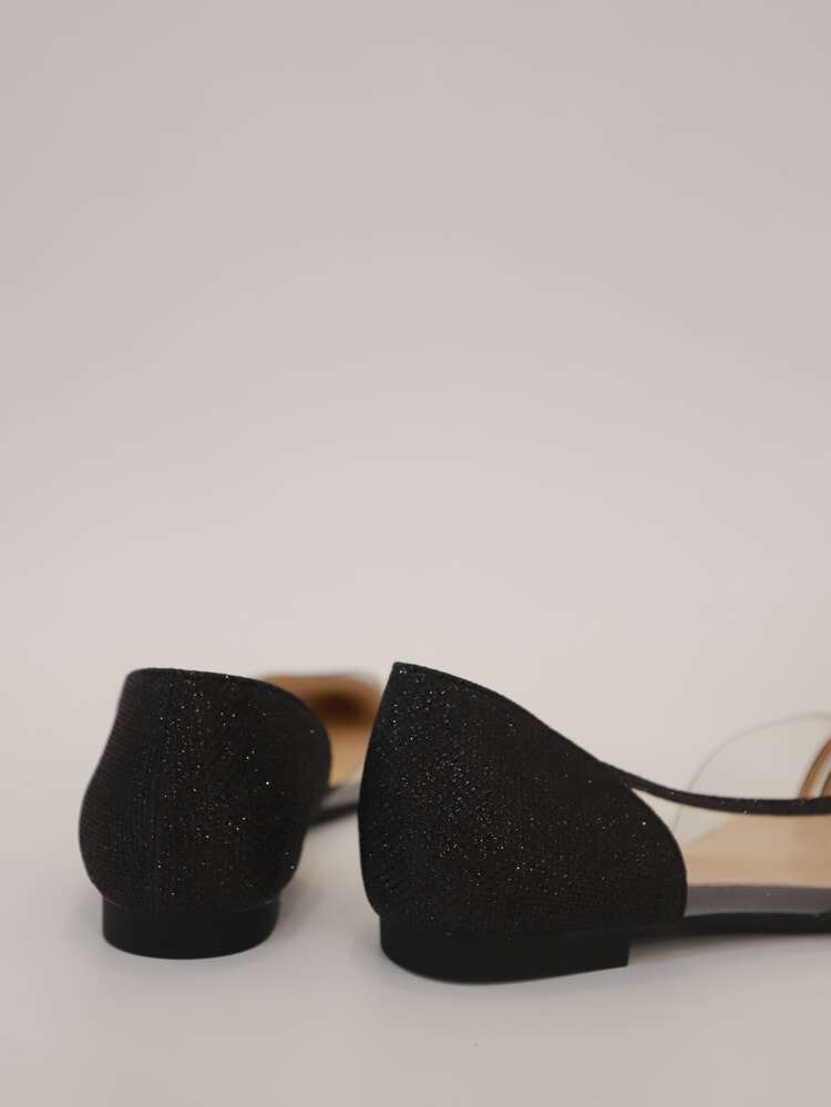 Fall/Winter New Transparent Pointed Toe Casual Slip-On Flat Loafers, Comfortable Women Shoes