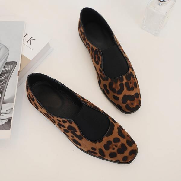 

Leopard Pattern Loafers, Multicolor