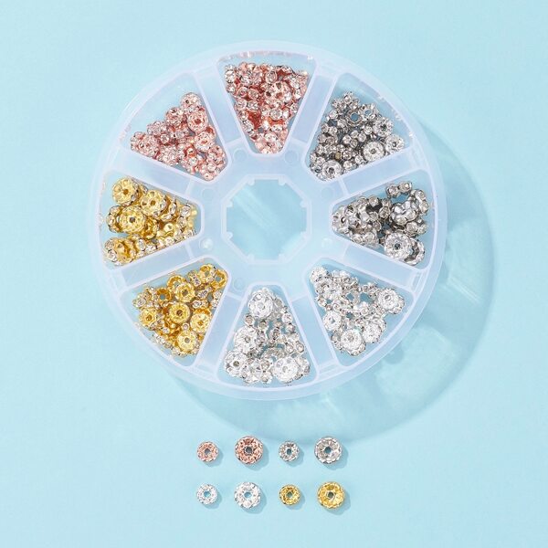 

1box Rhinestone Decor Circle, Multicolor
