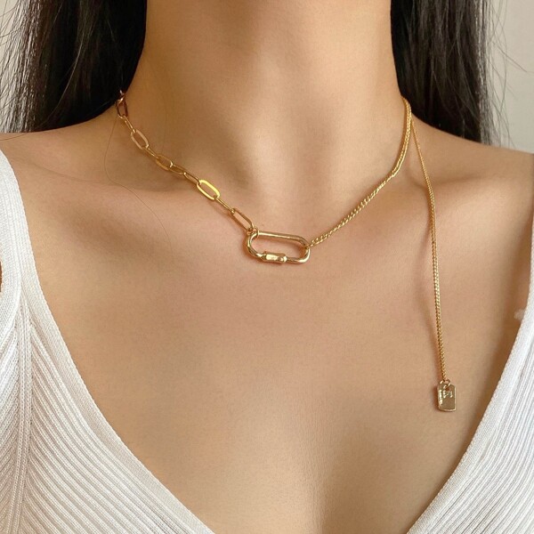 

Simple Chain Necklace, Gold