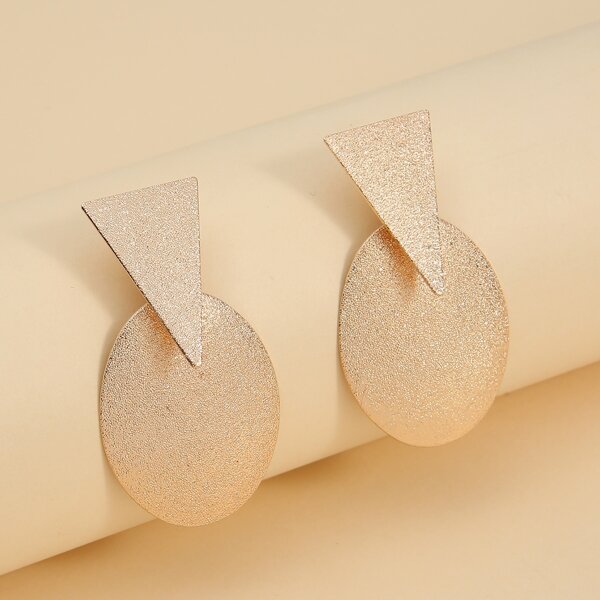 

Geometric Drop Earrings, Gold