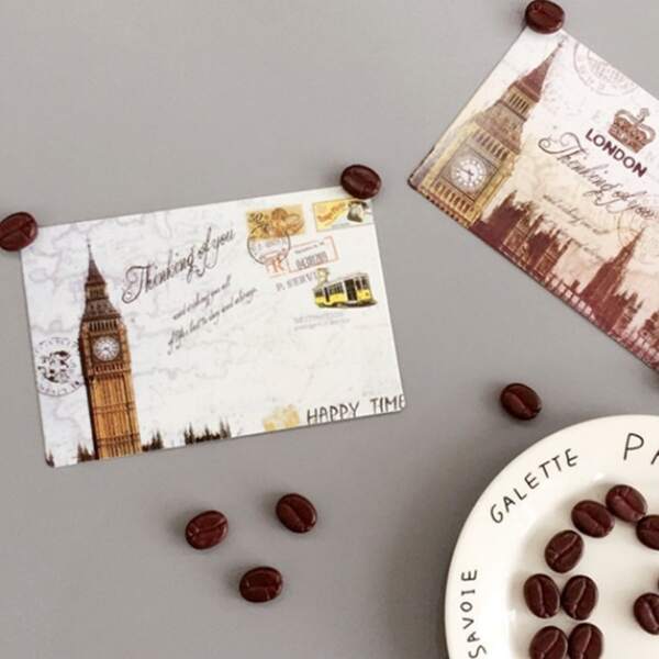 

5pcs Coffee Bean Shaped Drawing Pin, Coffee brown