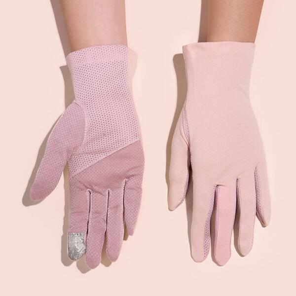 

Hollow Out Gloves, Pink