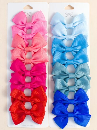 小女童16入組蝴蝶結髮夾