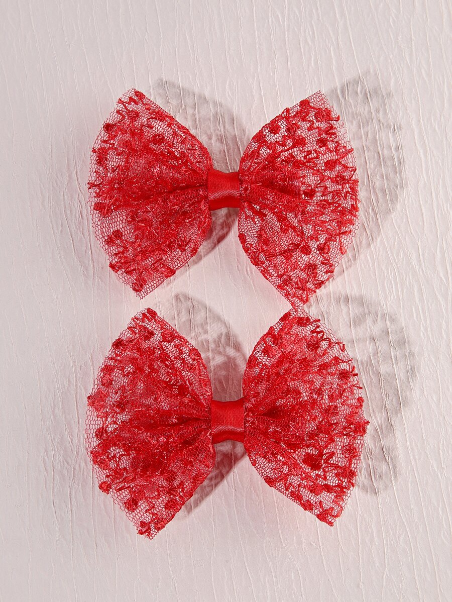 小女童2入組蝴蝶結髮夾