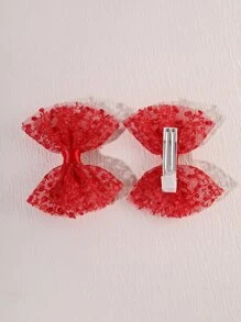 小女童2入組蝴蝶結髮夾