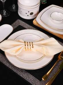 6 chiếc khăn ăn vải satin trơn - Rượu sâm banh - Xem 4