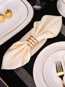 6 chiếc khăn ăn vải satin trơn - Rượu sâm banh - Xem 2