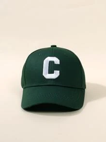 兒童字母圖案棒球帽 - 墨綠色 - 查看 5
