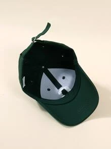 兒童字母圖案棒球帽 - 墨綠色 - 查看 7