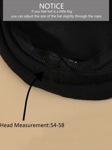 Simple Baker Boy Hat - Black - View 4