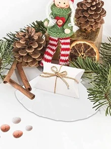 10pcs Biscuit Packing Box, White Paper Candy Box For Party - White - View 5