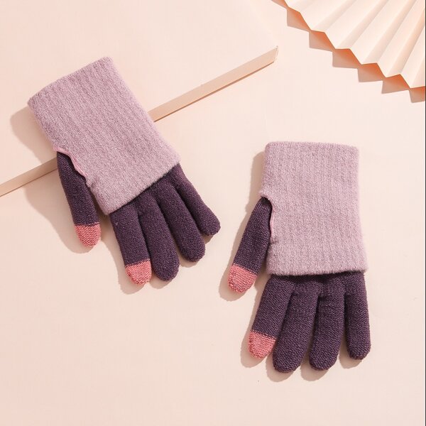 

Color Block Gloves, Multicolor