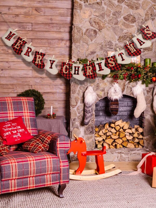 1 set Banner pentru șosete de Crăciun