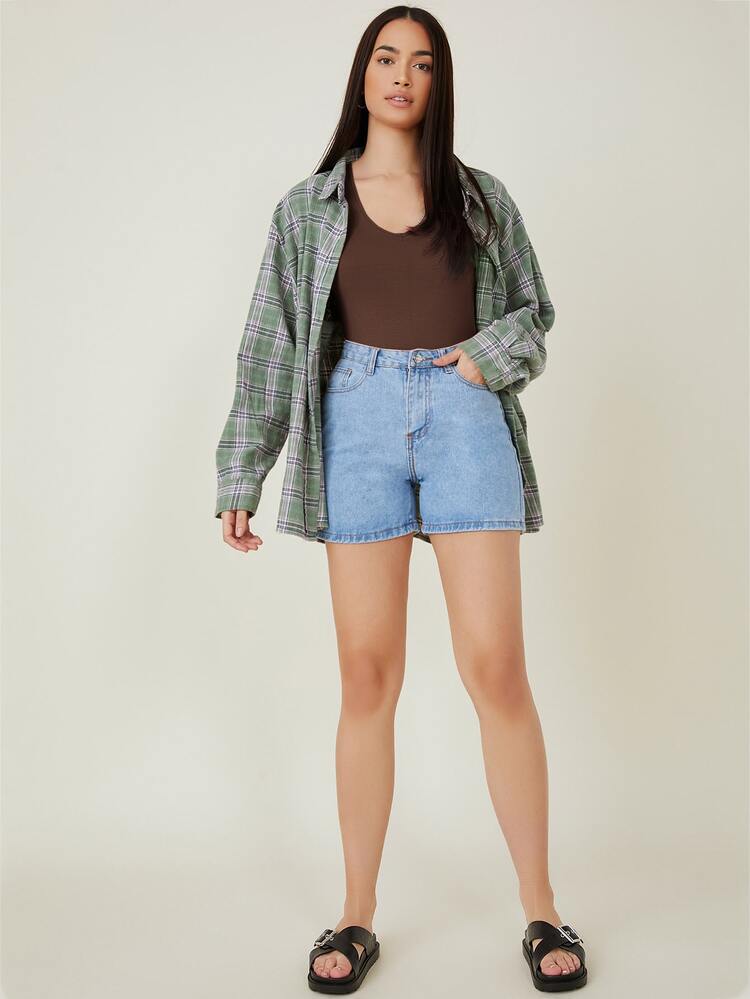 SHEIN Body unicolor ajustado - Café integral - Añade 3