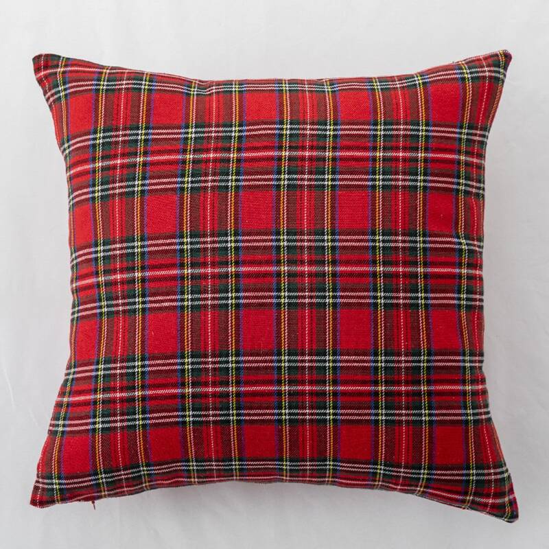 

Christmas Plaid Pattern Cushion Cover Without Filler, Multicolor