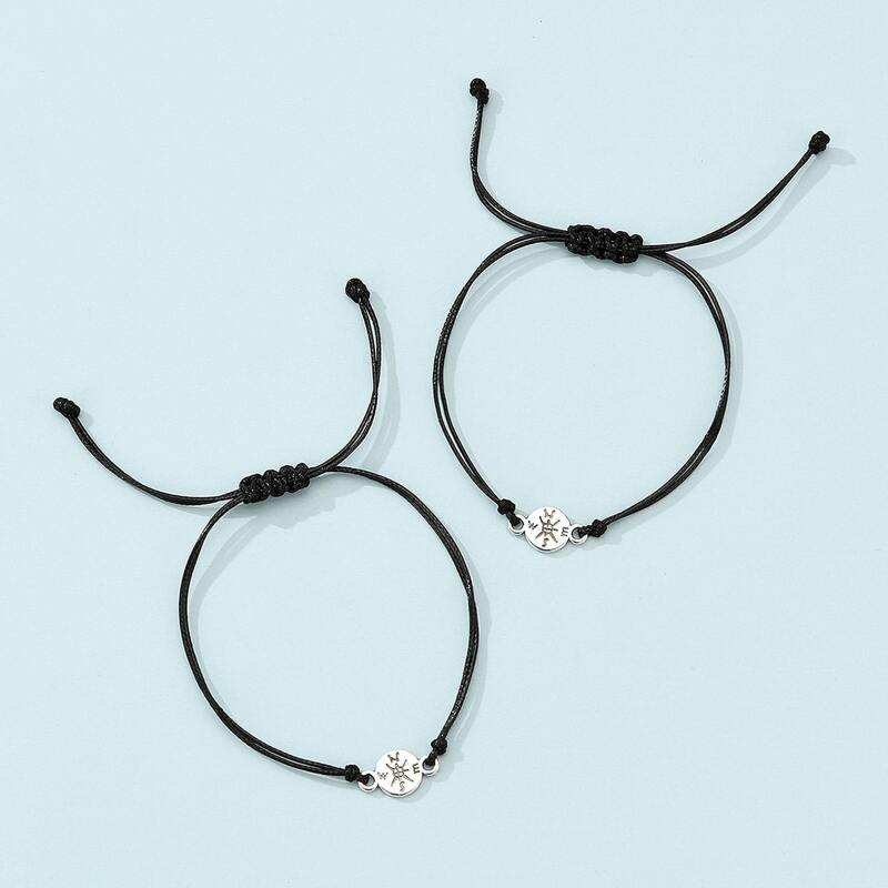

2pcs Geo Design Bracelet, Multicolor
