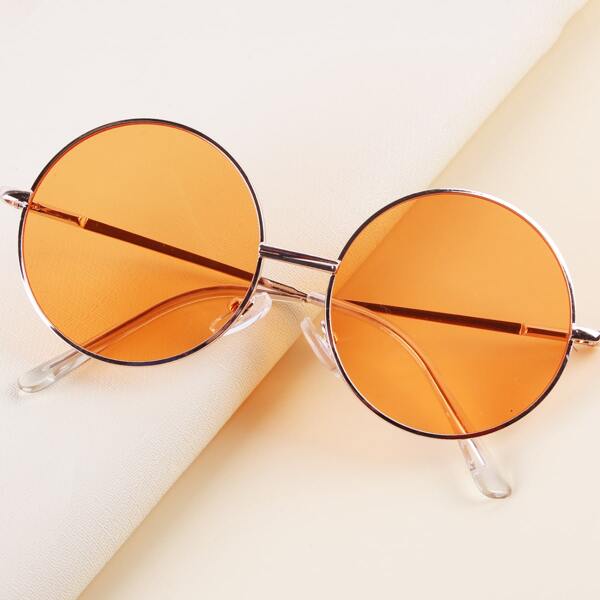 

Toddler Kids Round Frame Sunglasses, Orange
