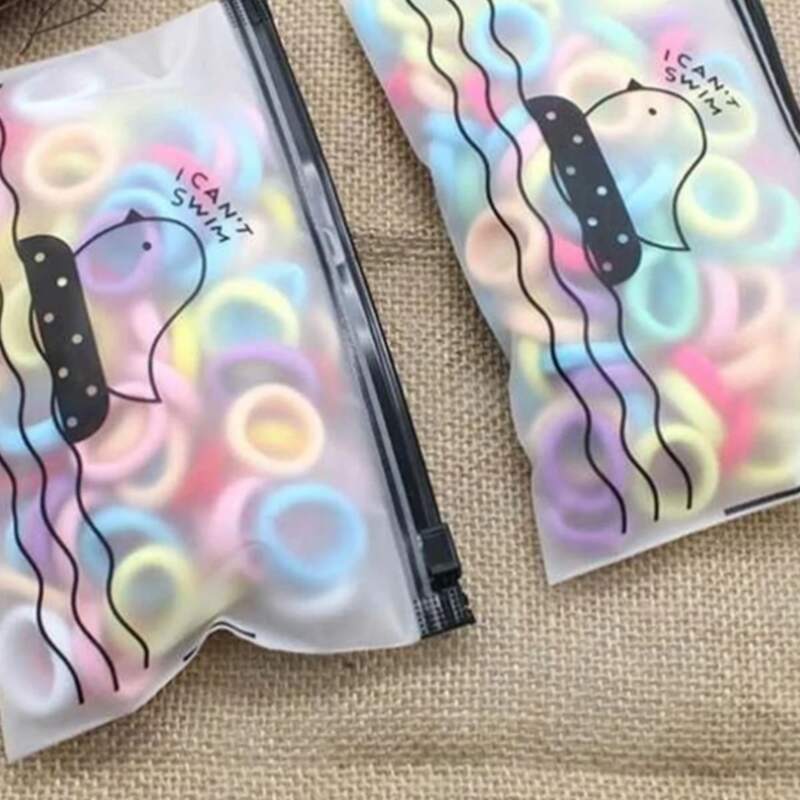 

100pcs Solid Hair Tie, Multicolor