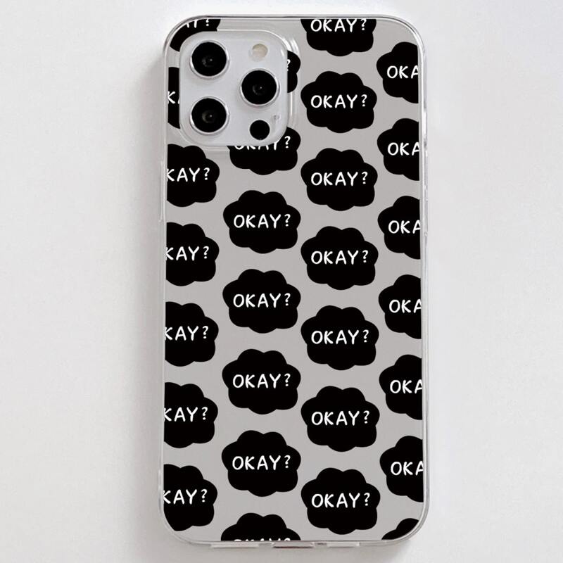 

Letter Graphic Phone Case, Clear