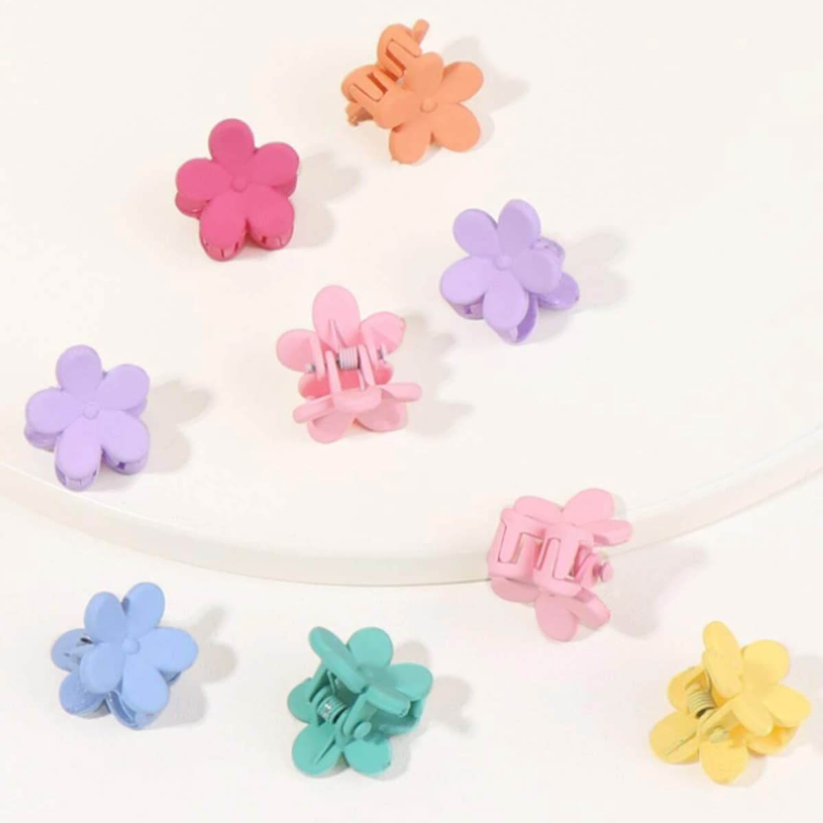 

10pcs Flower Hair Claw, Multicolor