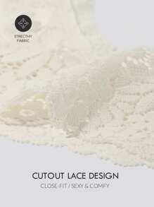 LUVLETTE Đồ lót ren thấp tầng - trắng - Xem 7