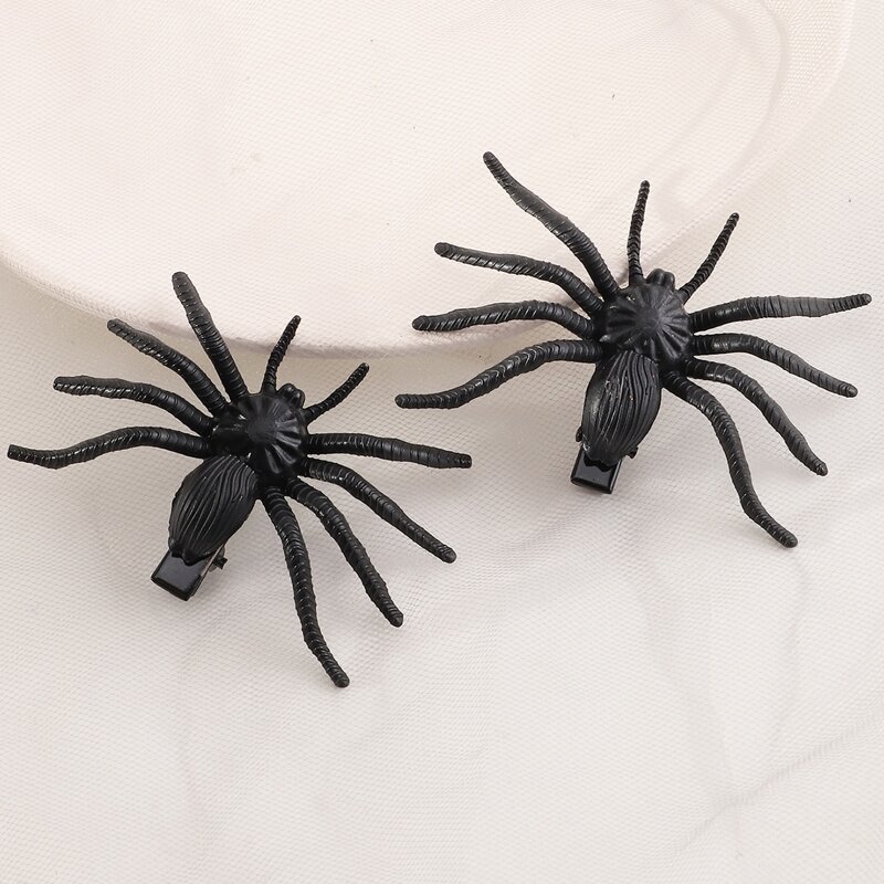 Halloween 2pcs Spider Hair Clip, Black