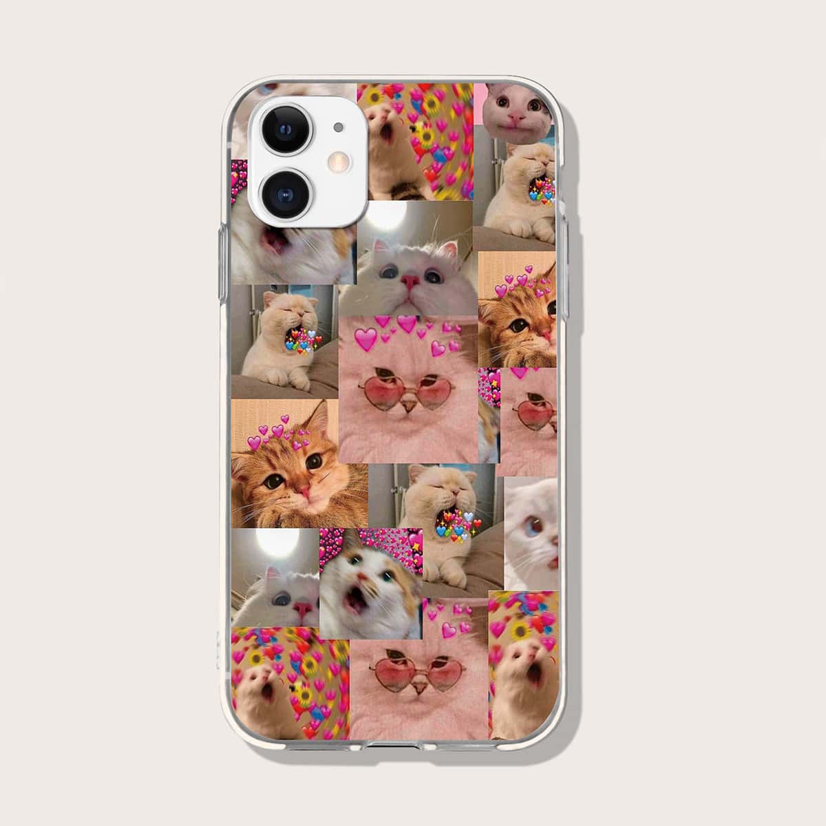 

Cat Pattern Phone Case, Multicolor