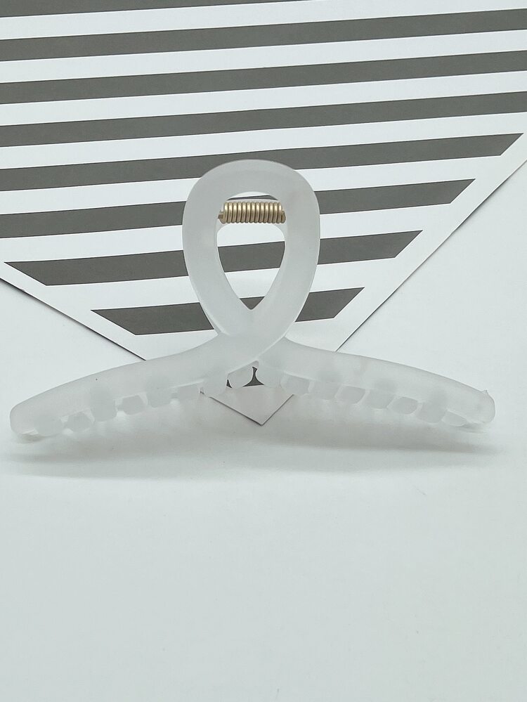 Solid Hair Claw - White - View 1