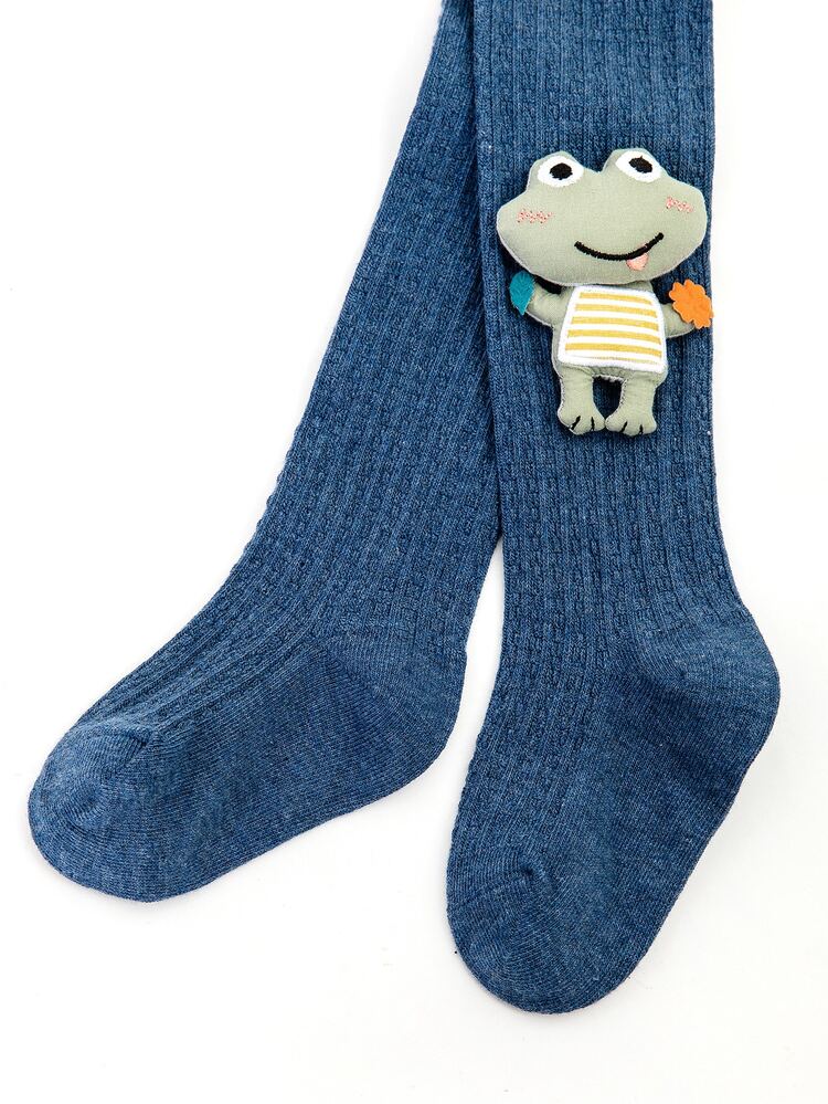 Toddler Girls Cartoon Decor Tights - Blue - View 7