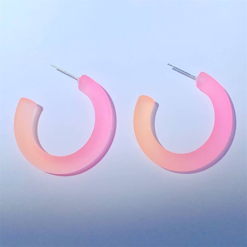 

Ombre Hoop Earrings, Multicolor