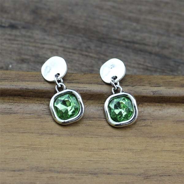 

Rhinestone Geo Decor Drop Earrings, Multicolor