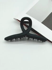 Pinza de pelo sólida para cabello grueso, pinzas de pelo de agarre fuerte, pasadores de pelo con forma de mariposa, accesorios de moda para el cabello para mujer casual, escuela, universidad, vacaciones, atuendos de mujer para otoño e invierno - Negro - Ver 2