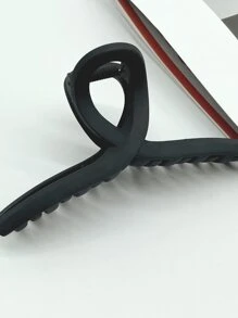 Pinza de pelo sólida para cabello grueso, pinzas de pelo de agarre fuerte, pasadores de pelo con forma de mariposa, accesorios de moda para el cabello para mujer casual, escuela, universidad, vacaciones, atuendos de mujer para otoño e invierno - Negro - Ver 3