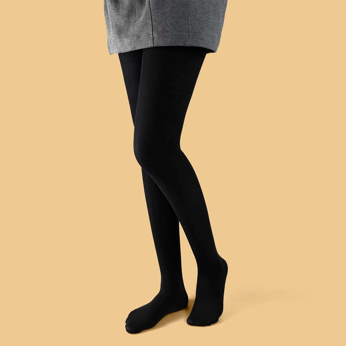 

Simple Solid Tights, Black